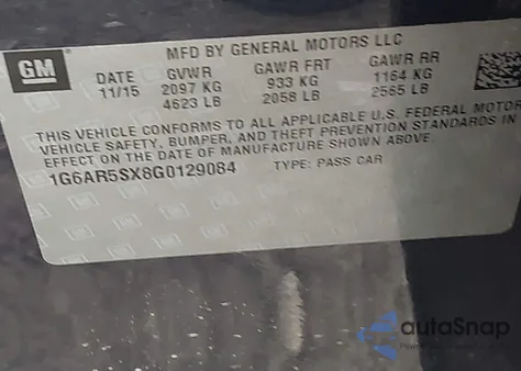 2016 Cadillac Cts Luxury Collection from USA, damaged, VIN 1G6AR5SX8G0129084